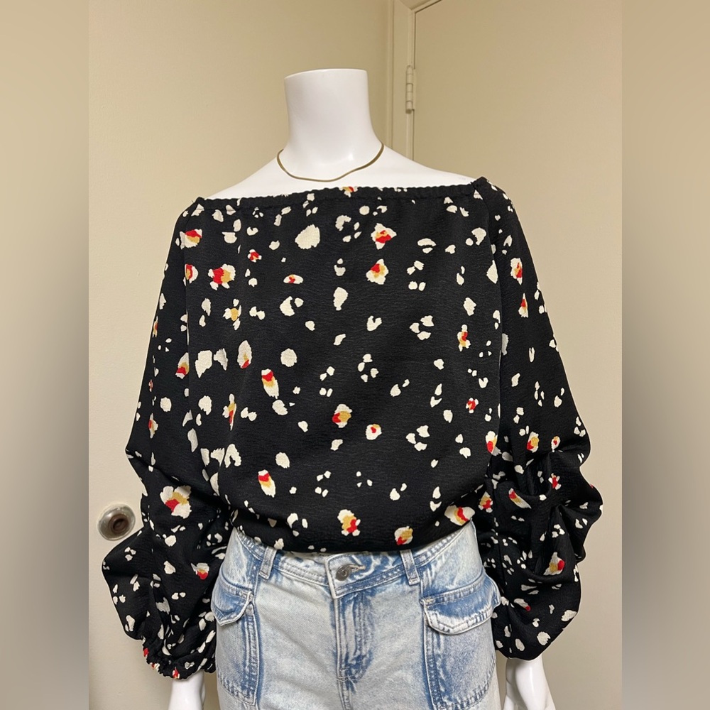 NWT (Nordstrom) Halogen 3/4 sleeve black blouse - Size XL